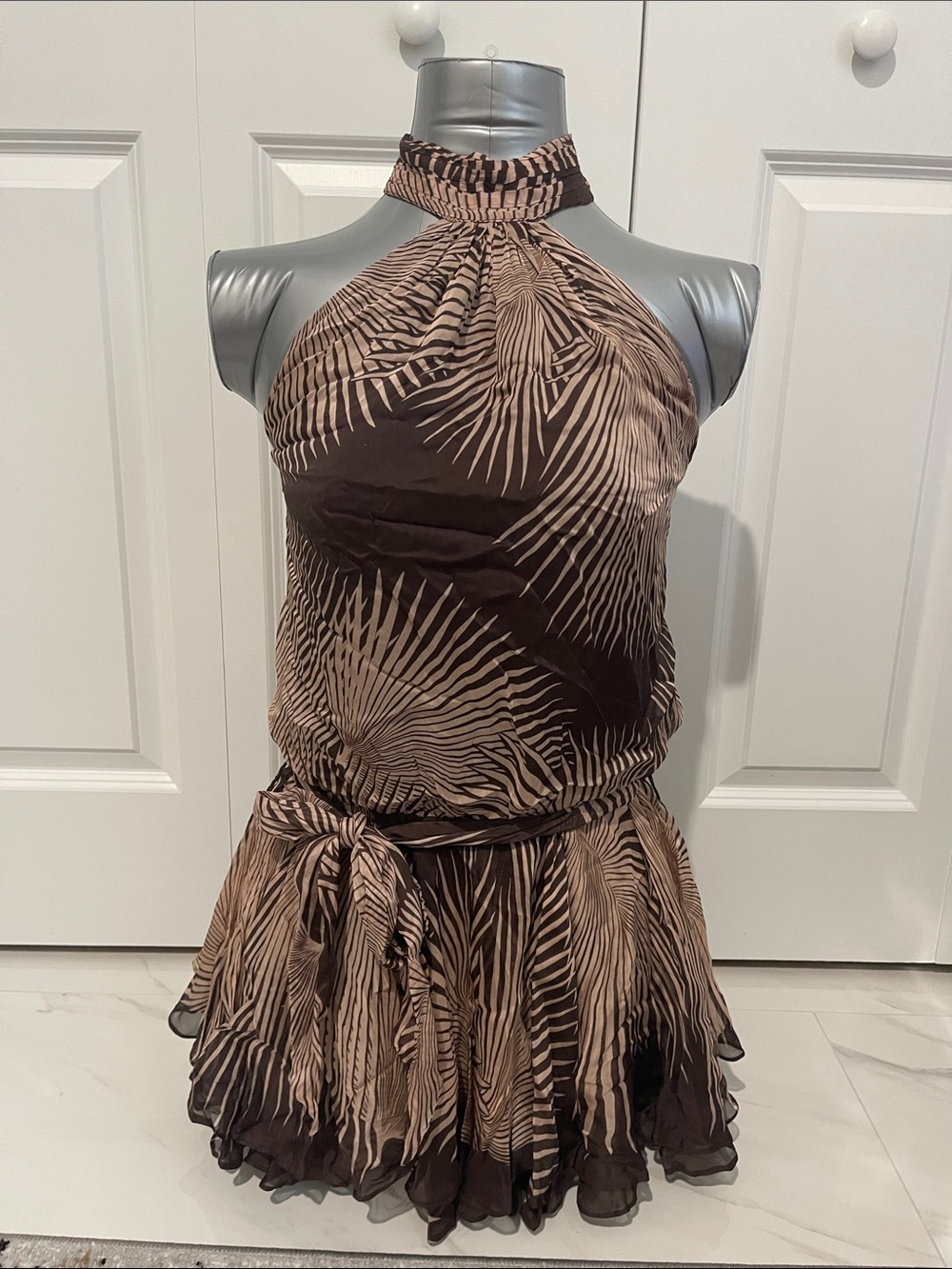 Rococo Sand Taro Mini Dress in brown